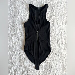 Black Ribbed Racer Back Body Express XS